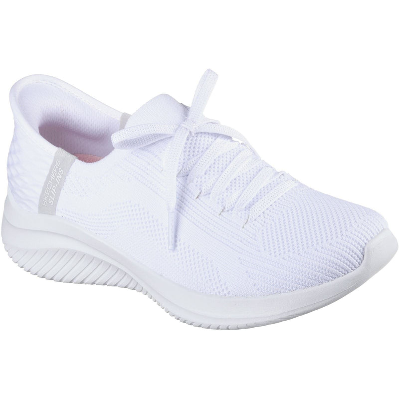 Skechers Ultra Flex 3.0 Brilliant Damen Sneaker Aus Weißem Textil
