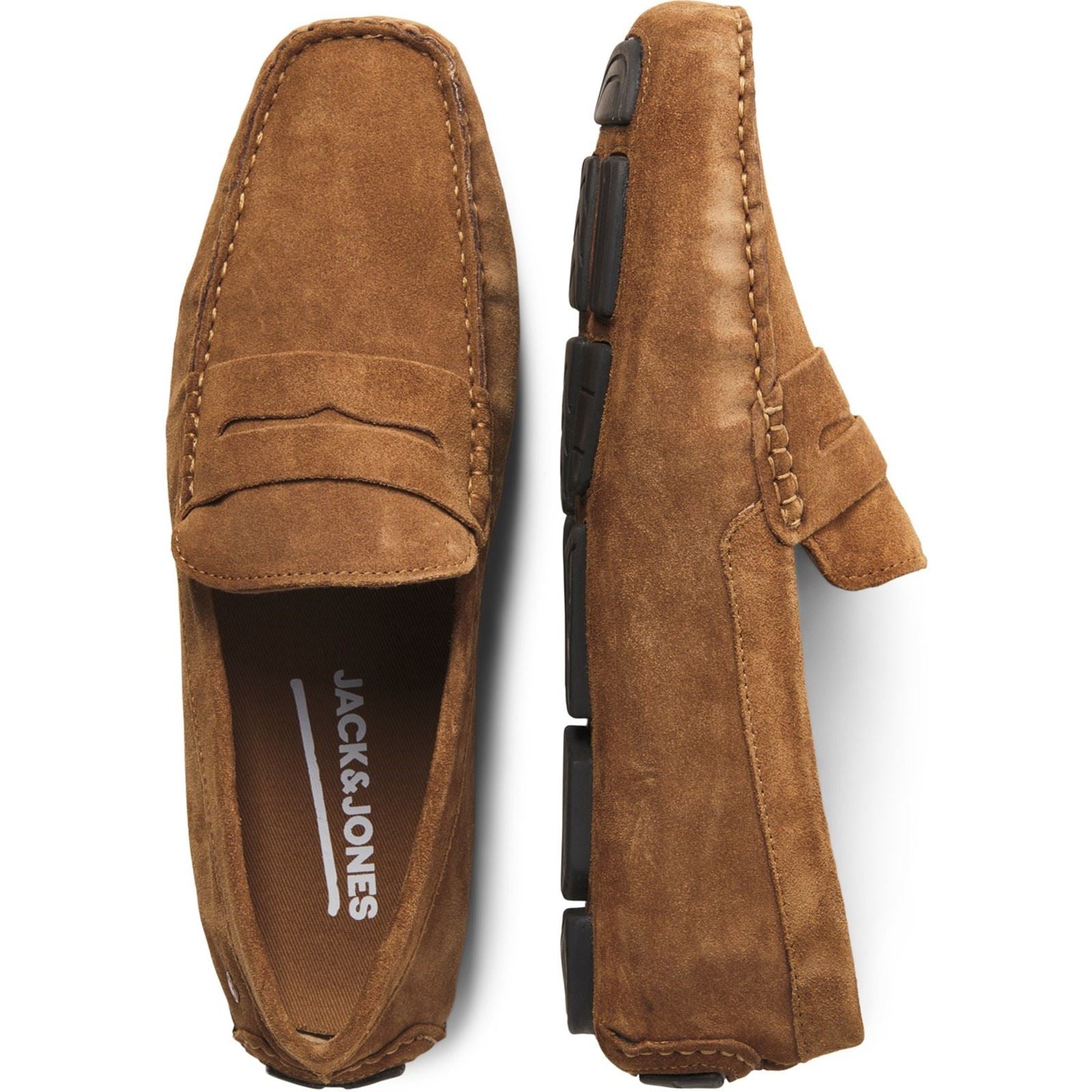 Jack & Jones Jensen Herrenslipper Aus Wildleder In Cognac