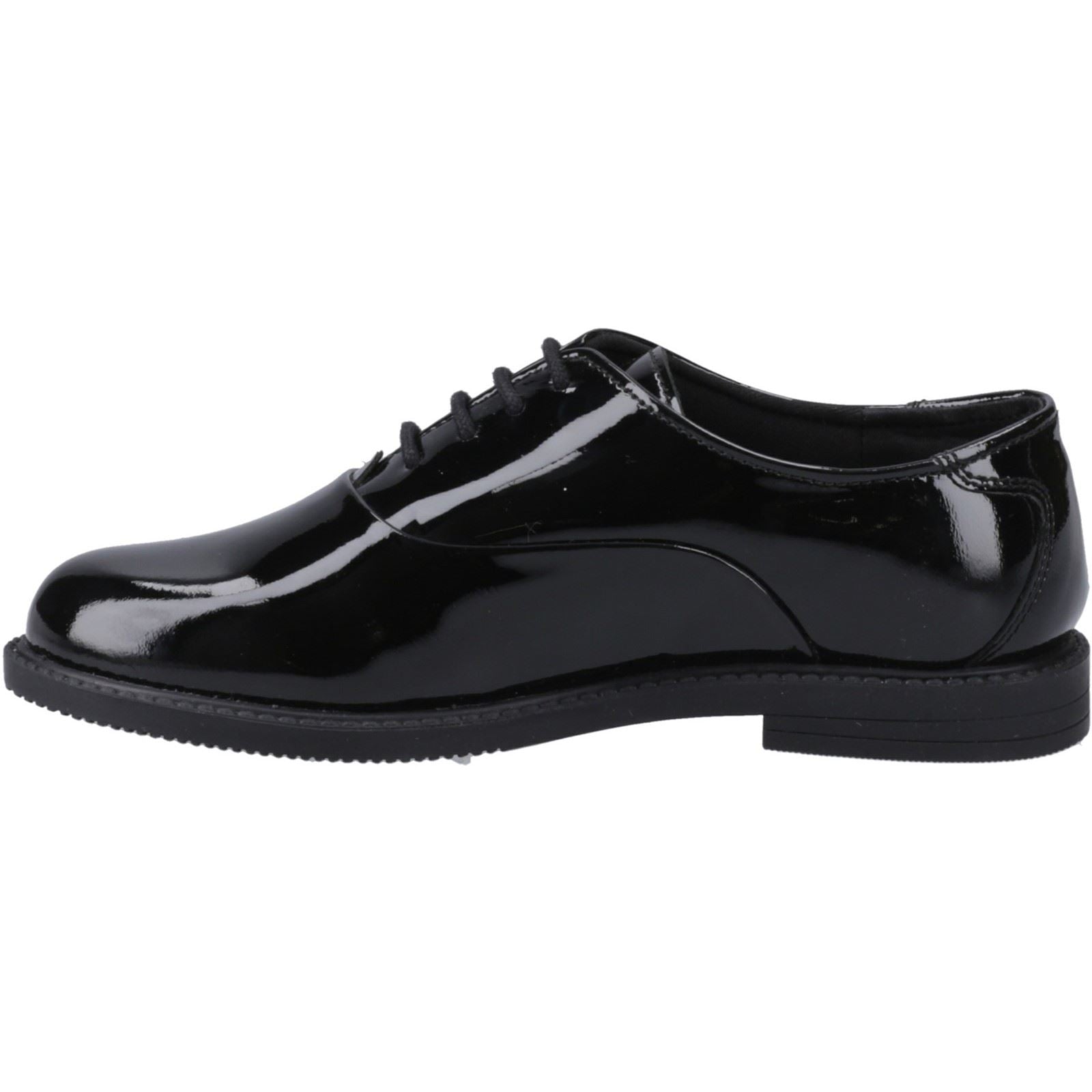 Hush Puppies Nellie Patent Mädchenschuhe Aus Schwarzem Leder