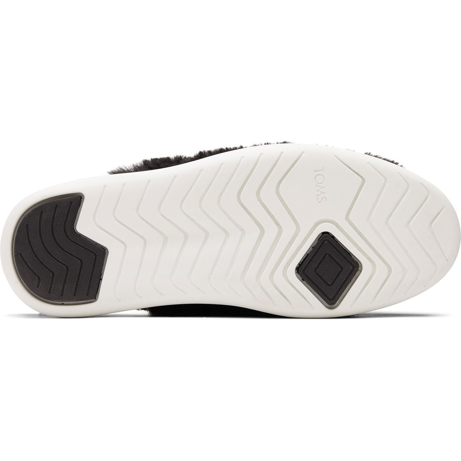 TOMS Alpargata Mallow Polyester Kunstfell Damenschuhe In Schwarz Aus Kunstfell