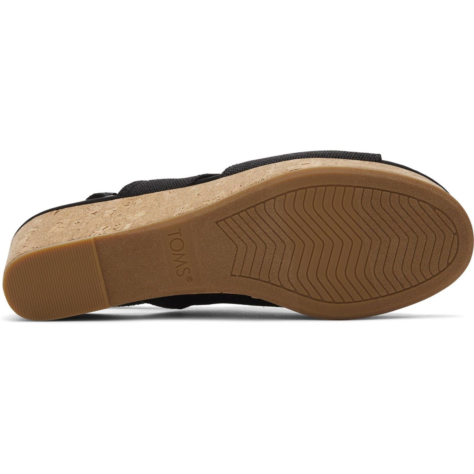 TOMS Claudine Damen Schwarze Keilabsätze