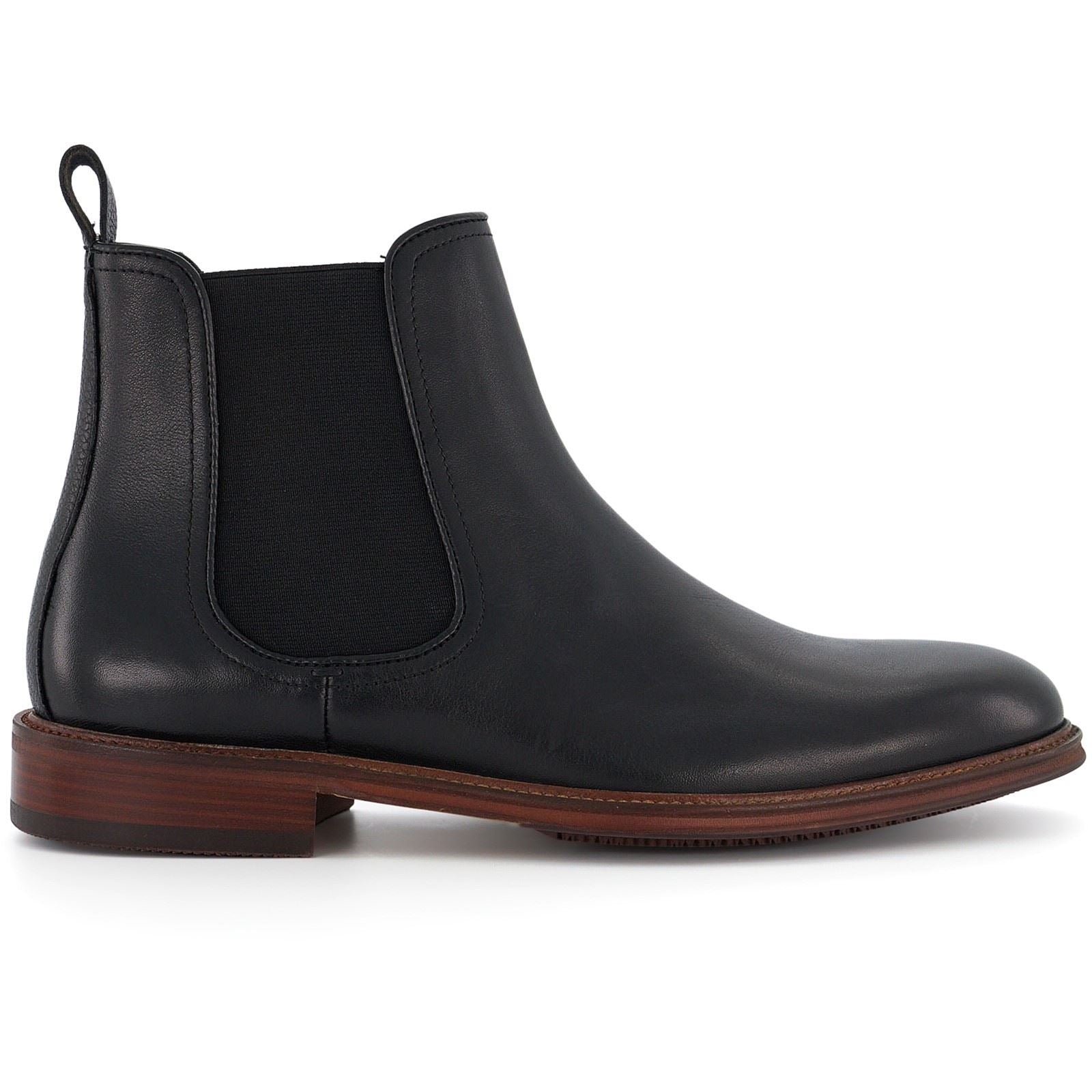 Dune Characteristic Leder Herren Schwarze Stiefel