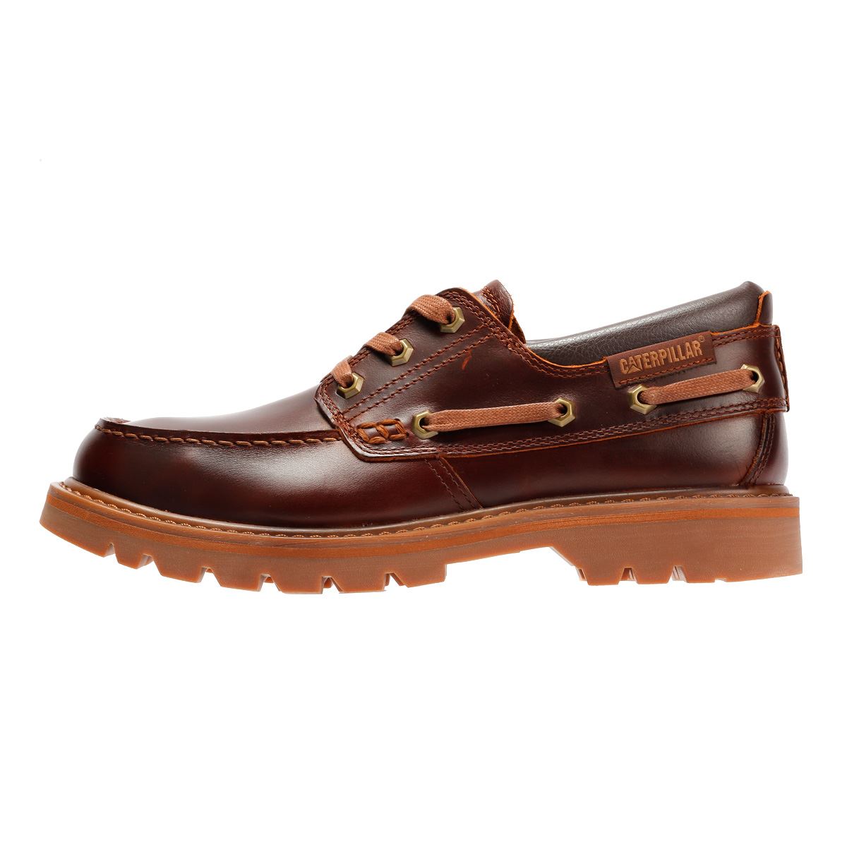 Caterpillar Colorado Boat Lo Herren Leder Braune Schnürschuhe