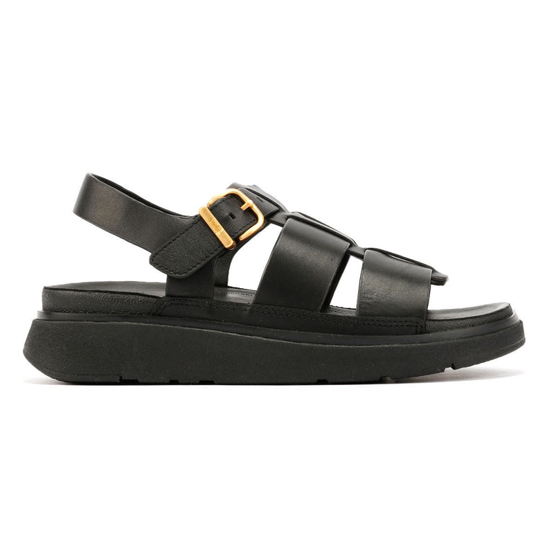 FitFlop GEN-FF Fisherman Damen Sandalen Aus Schwarzem Leder