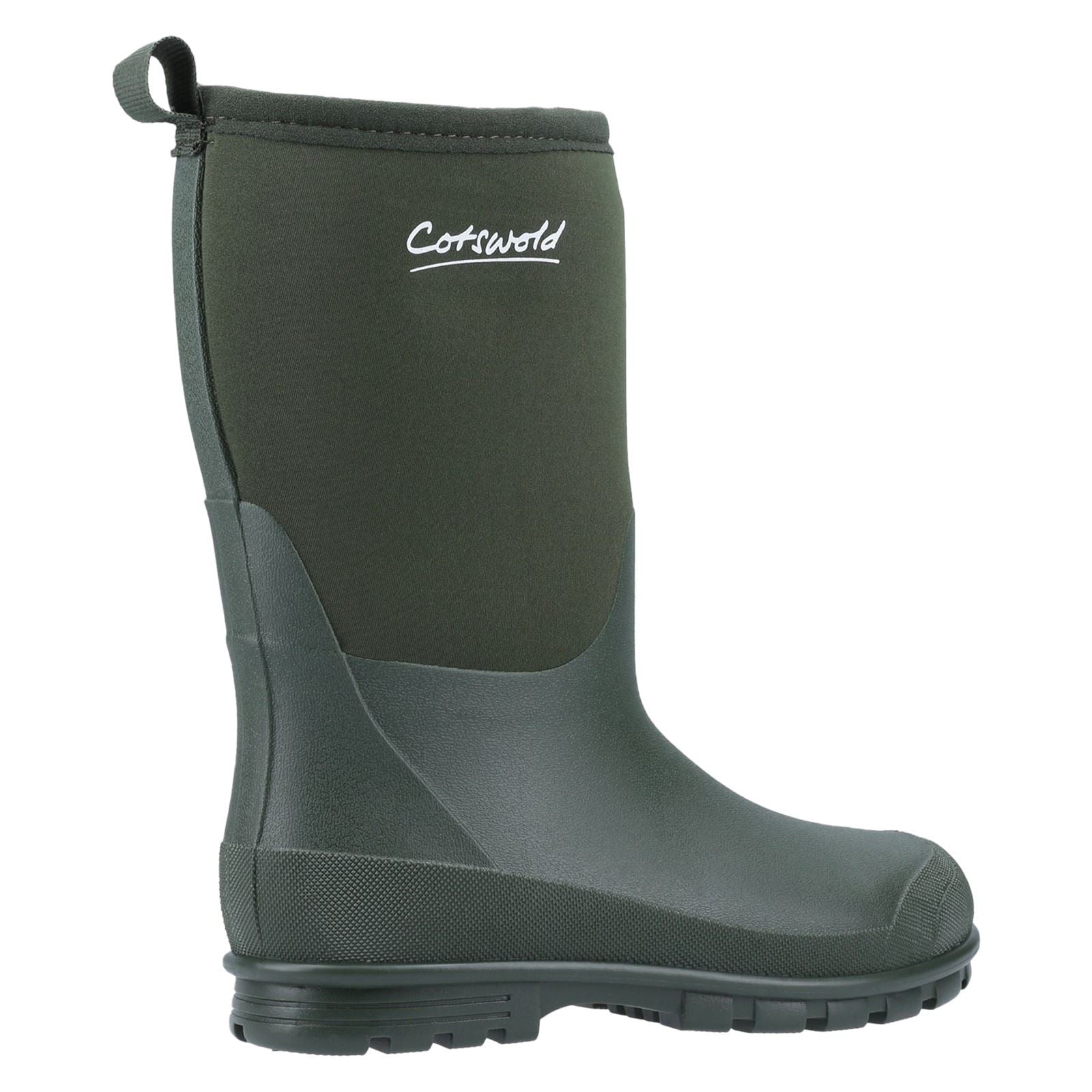 Cotswold Hilly Neoprene TPR+Neopren Unisex Kinder Gummistiefel in Grün
