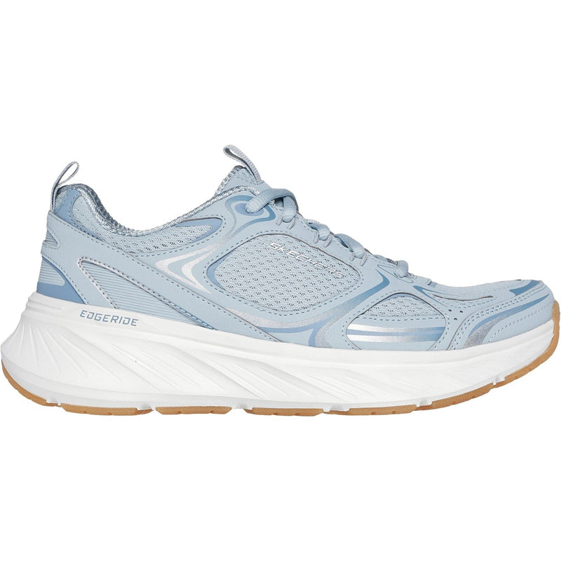 Skechers Edgeride Silver Eclipse Synthetische Damenblaue Turnschuhe