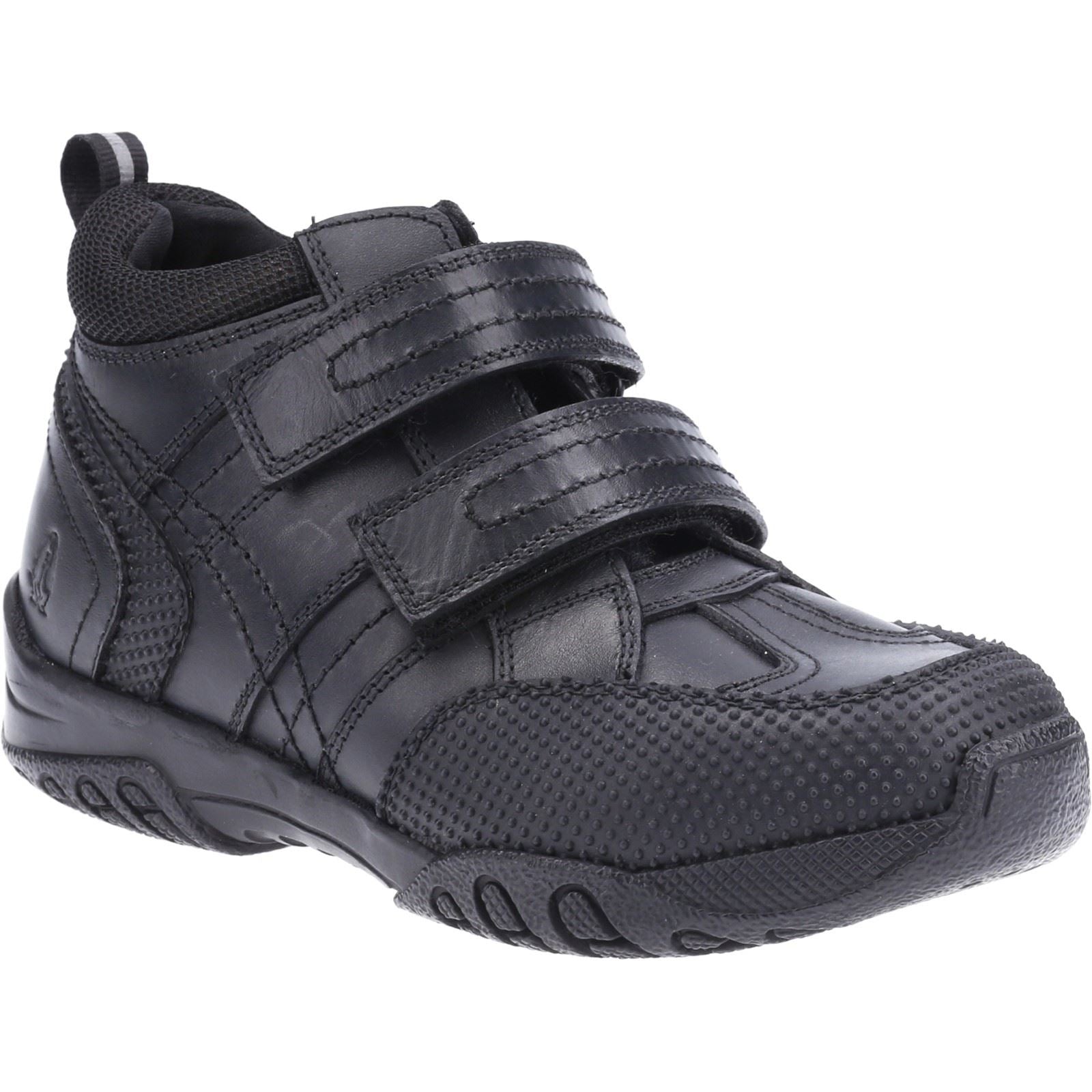 Hush Puppies Jezza Senior Lederstiefel Für Jungen In Schwarz