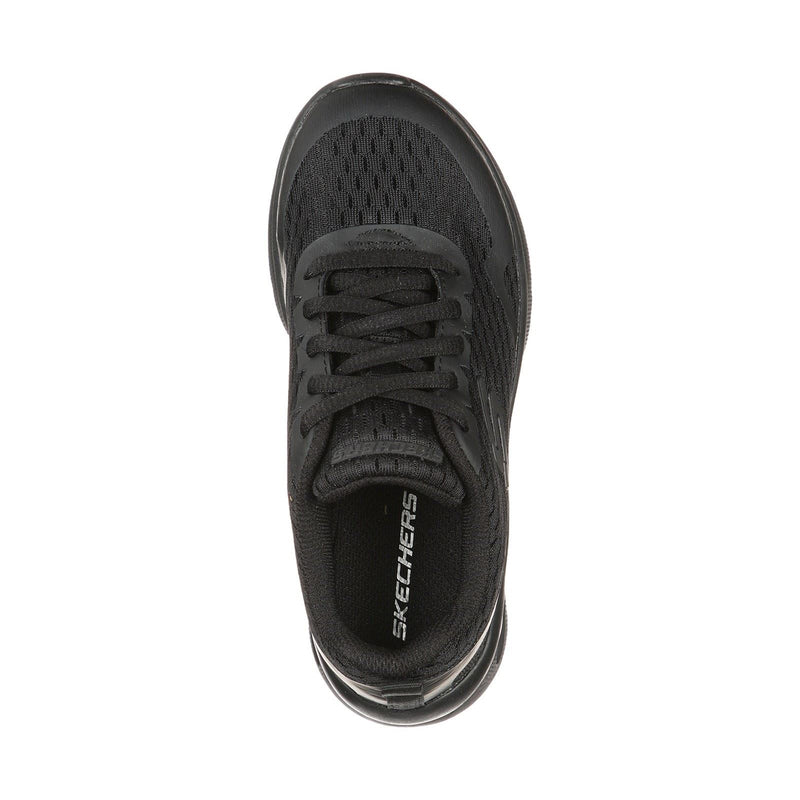 Skechers Microspec Max Jungen Sneaker Aus Schwarzem Polyestertextil & Besatz