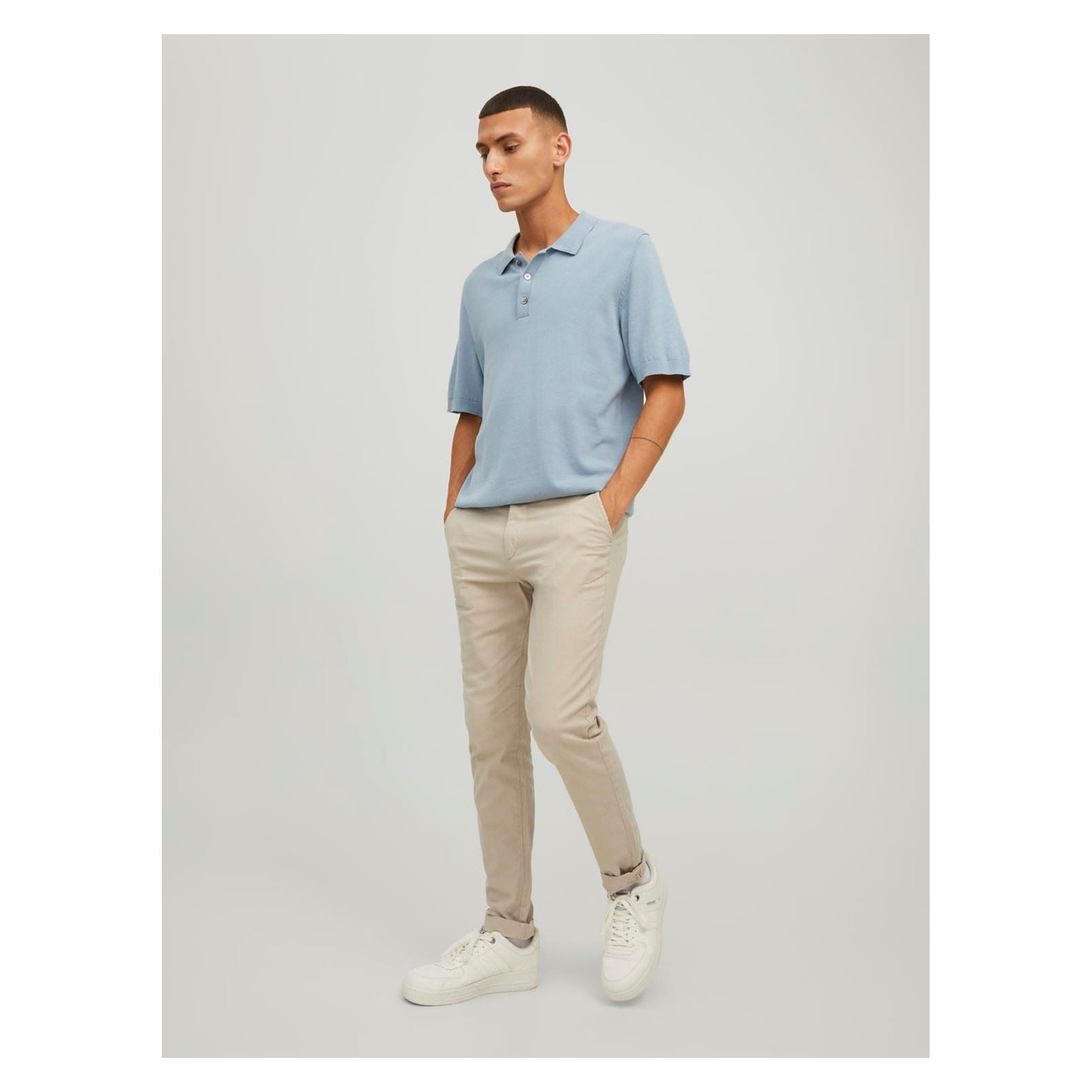 Jack & Jones Marco Baumwoll Herren Off-White Chino Hosen