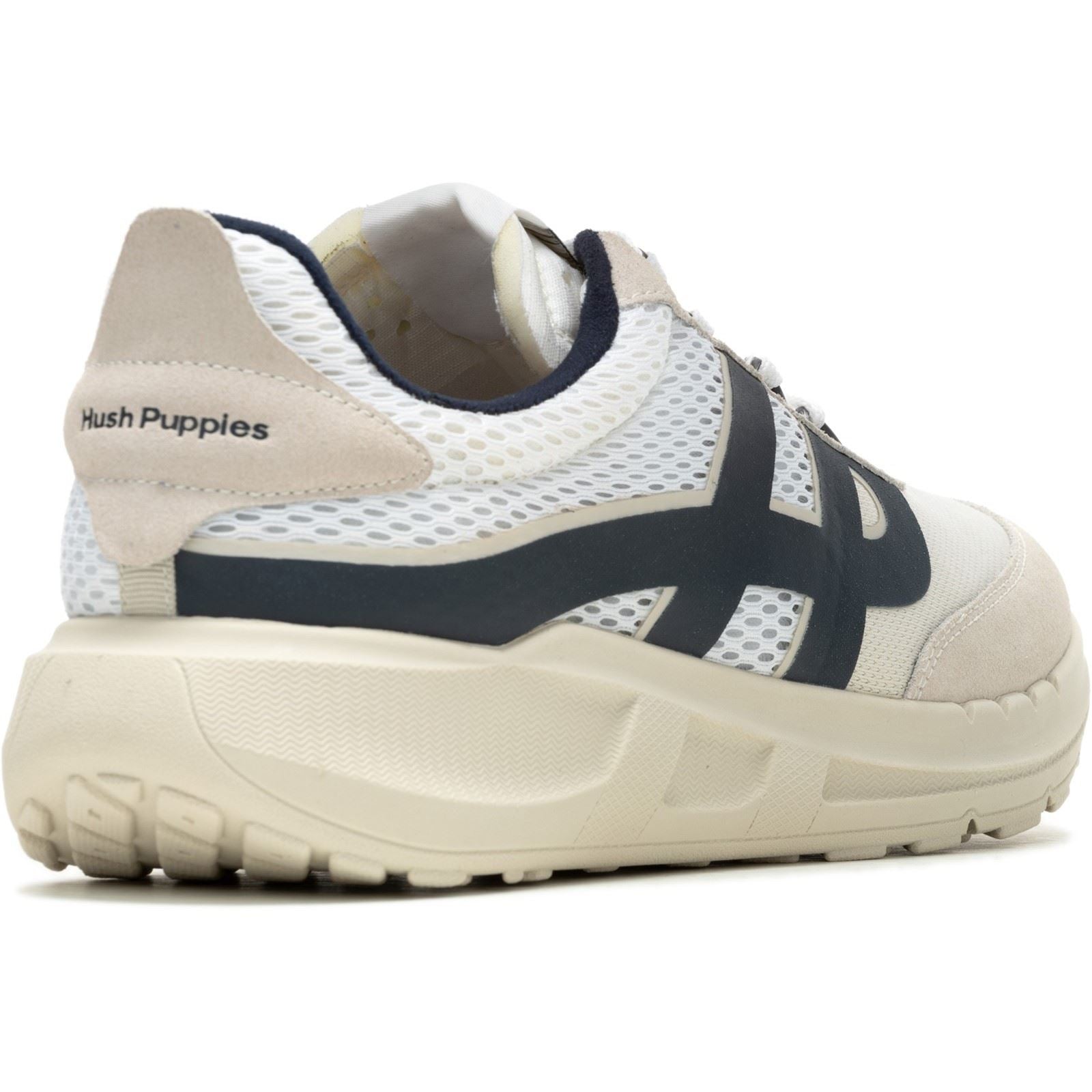 Hush Puppies Seventy8 Retro Runner Herren Sneaker Aus Weißem Wildleder