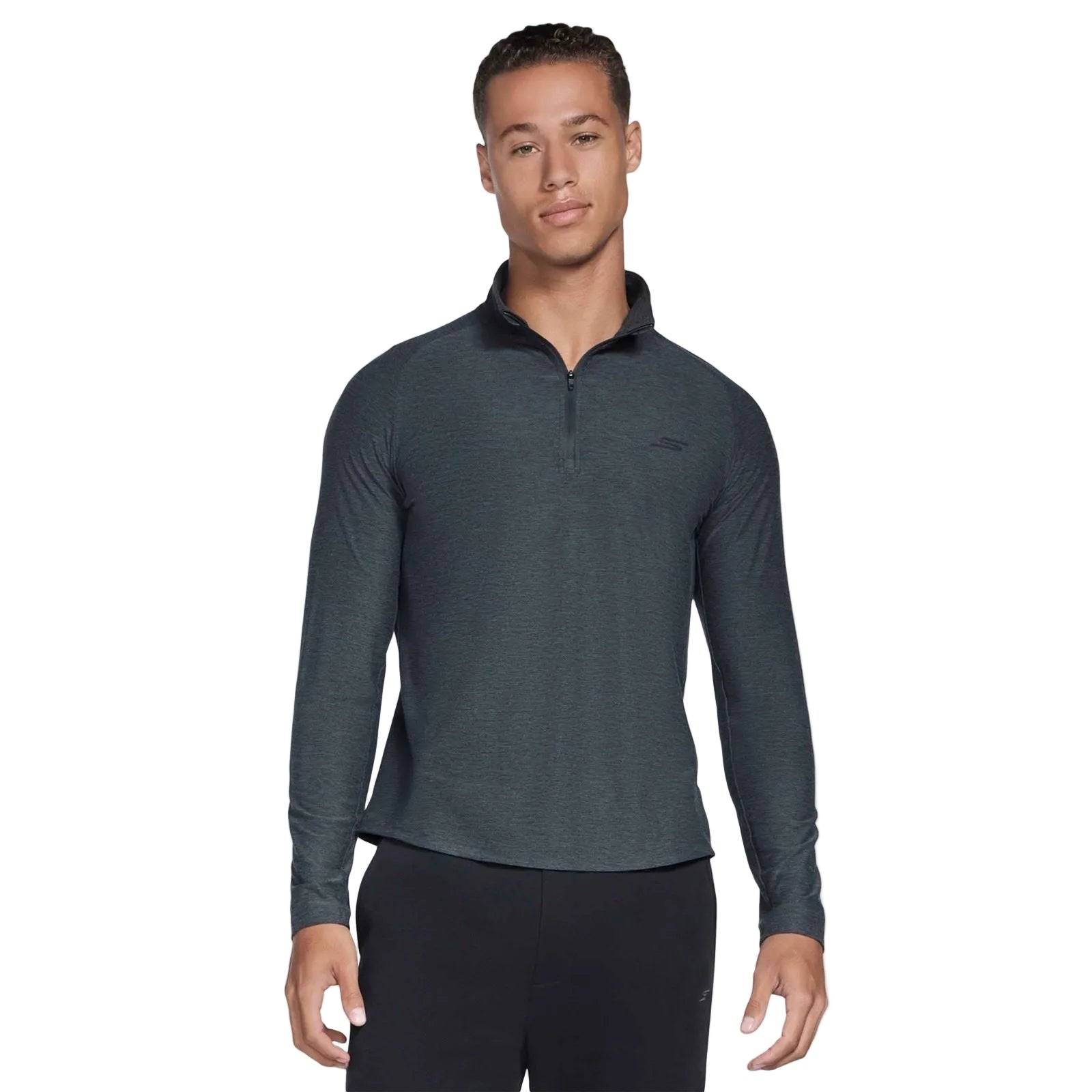 Skechers GO DRI All Day Performance 1/4 Zip Polyester Herren Schwarze Farbe Sport-T-Shirts