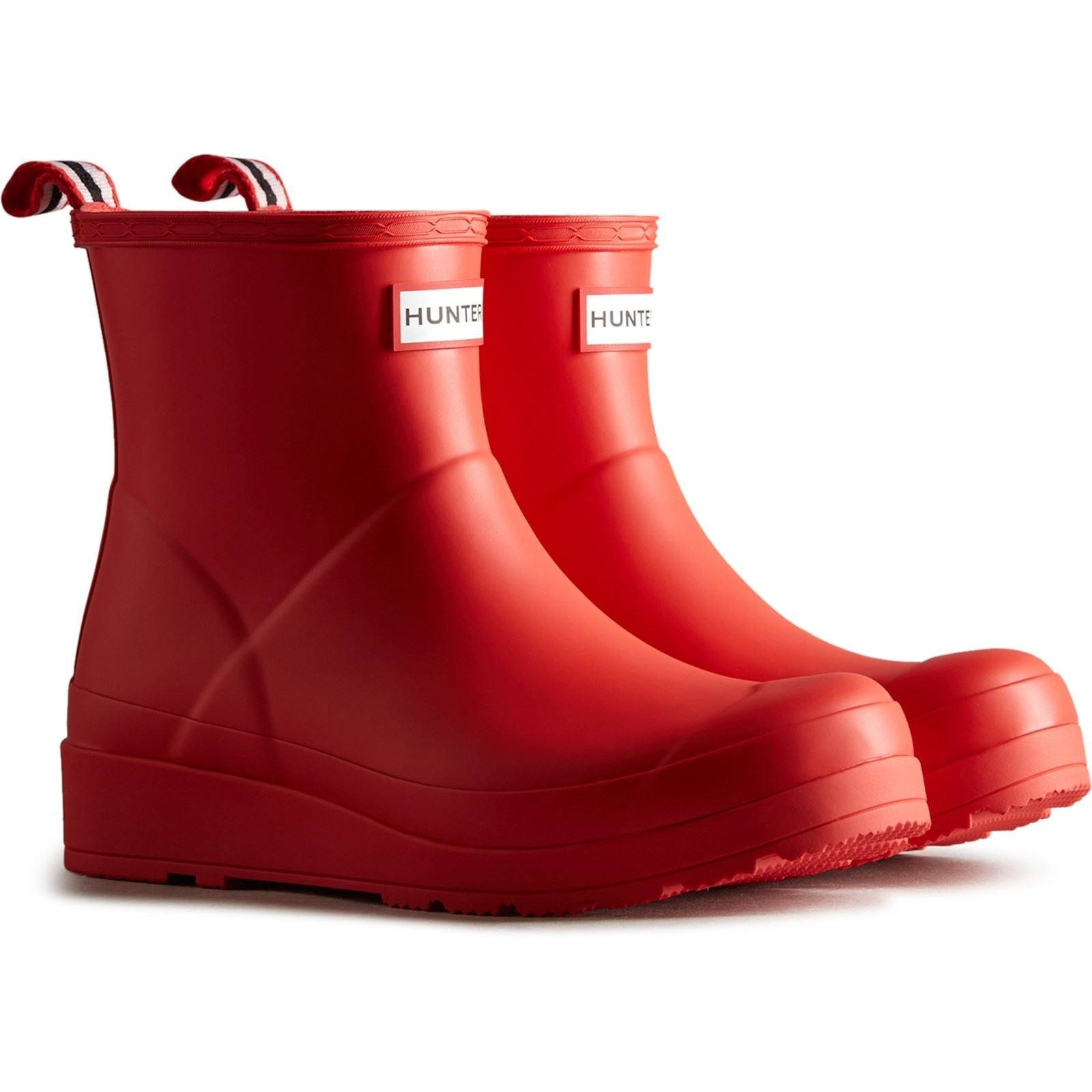 Hunter Play Short Gummistiefel Mit Rotem Damenlogo
