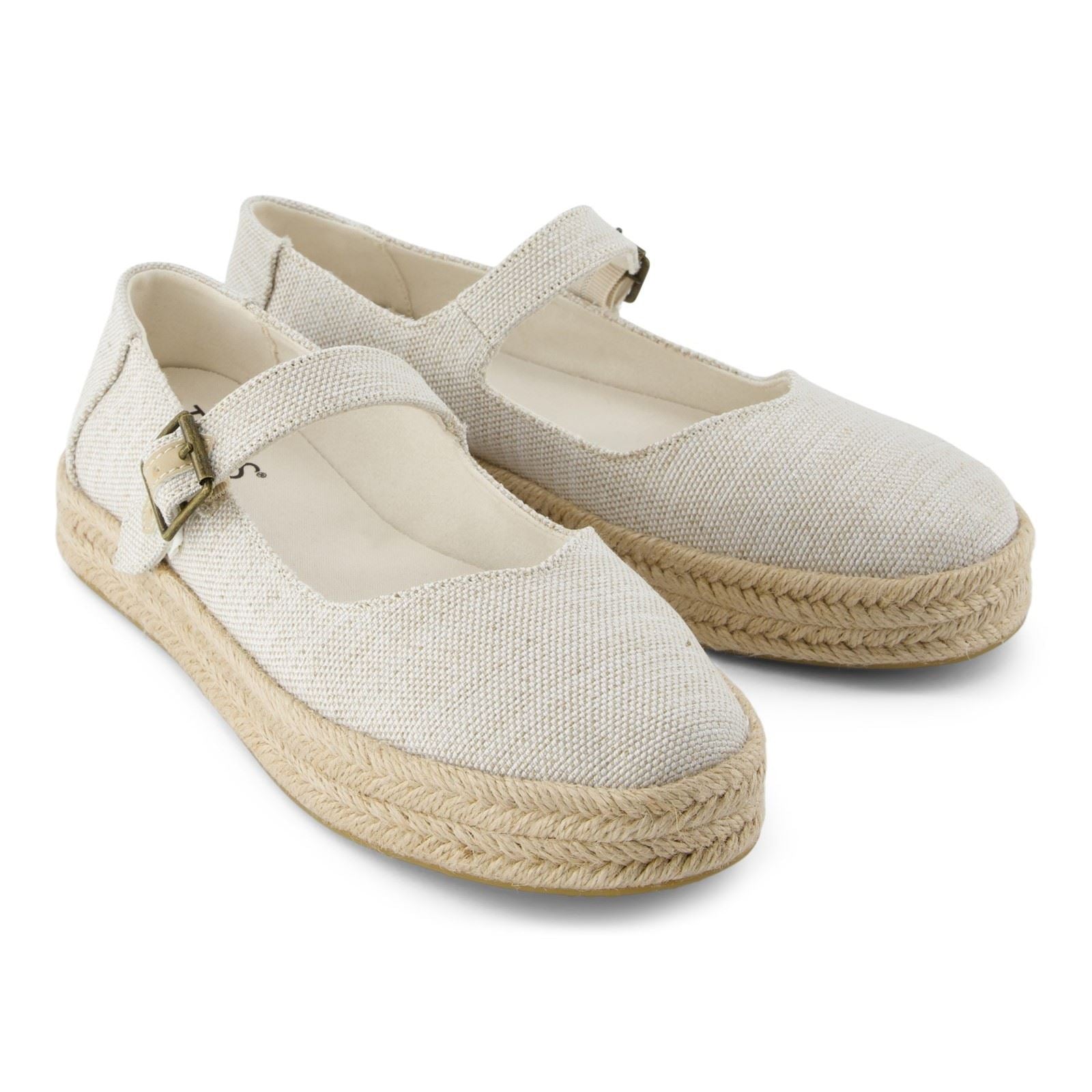 TOMS Carolina Mary Jane Damen Espadrilles Aus Natur Nylon