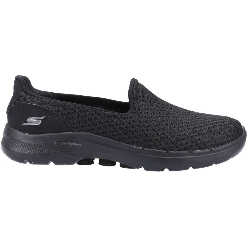 Skechers Go Walk 6 Synthetik Damen Sneaker In Schwarz