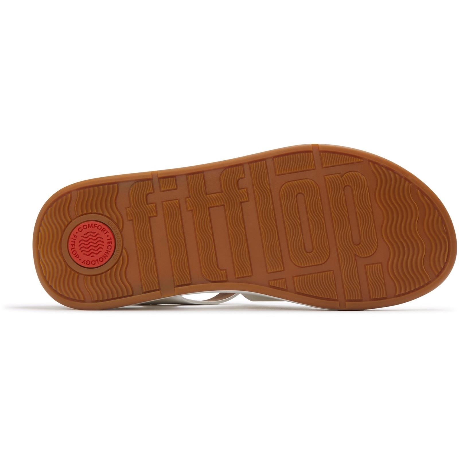 Fitflop F-Mode Fisherman Leder Damen Urban Weiße Schmale Sandalen
