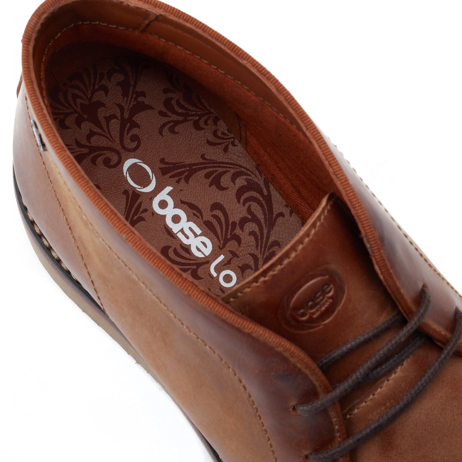 Base London Brody Leder Herren Stiefel In Verbranntem Tan