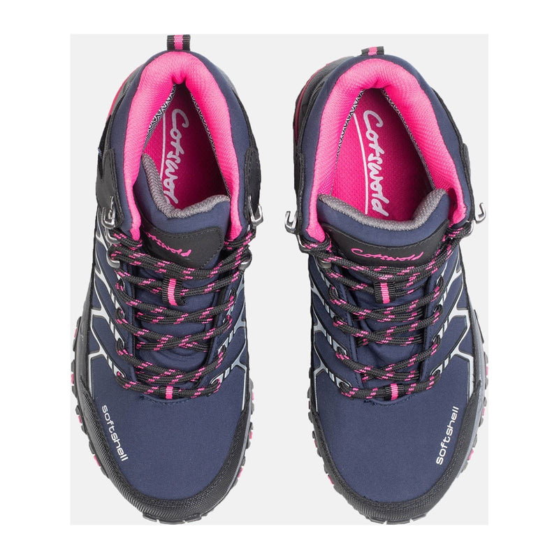 Cotswold Abbeydale Mid Gummi Damen Wanderschuhe In Marine/Schwarz/Fuchsia