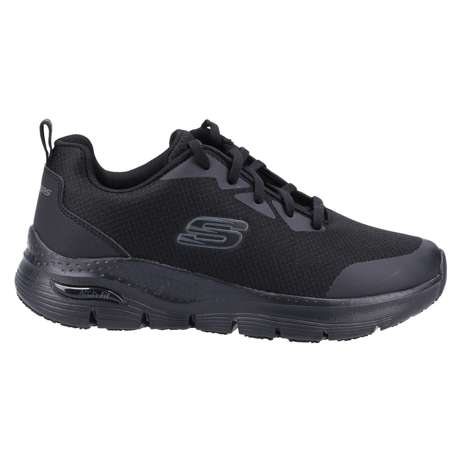 Skechers Workwear Arch Fit Sr Polyester Damen Schwarze Sicherheits-Sneaker