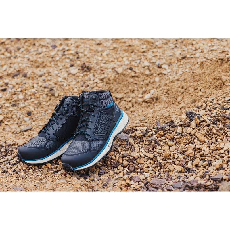 Timberland Pro Reaxion Mid Syntheseschwarz/Blau Sicherheitsstiefel