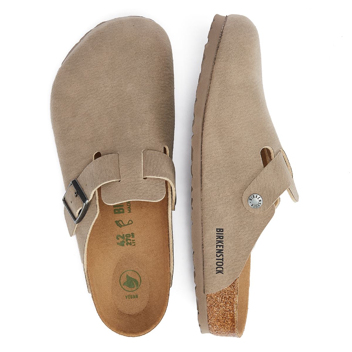 Birkenstock Boston Synthetik Taupe Herren Graue Clogs