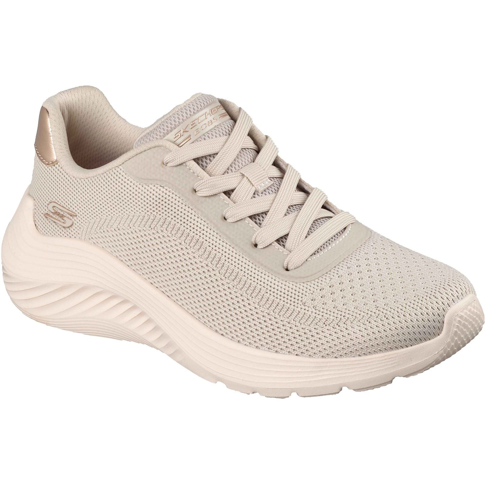 Skechers Bobs Squad Waves Current Look Textil Damen Sneaker In Cremefarben