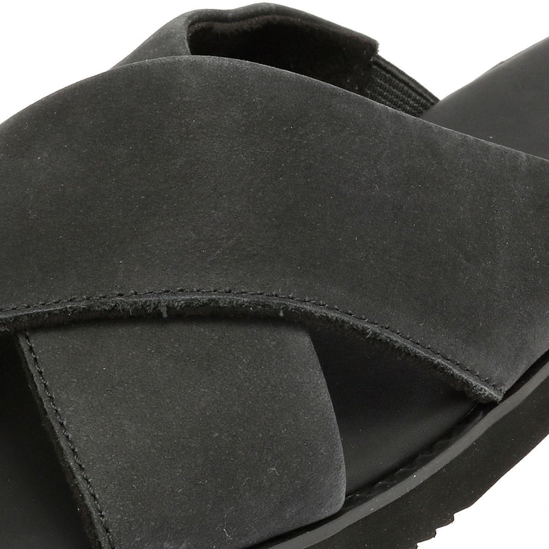 TOMS Mae Crossover Damen Sandalen Aus Schwarzem Leder