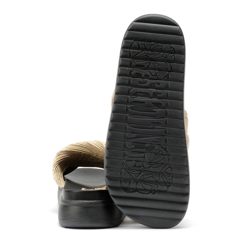 Desert Fleur Gabbro Satin Damen Sandalen In Gold