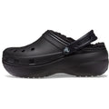 Crocs Classic Platform Lined Damen Clogs Aus Thermoplast In Schwarz