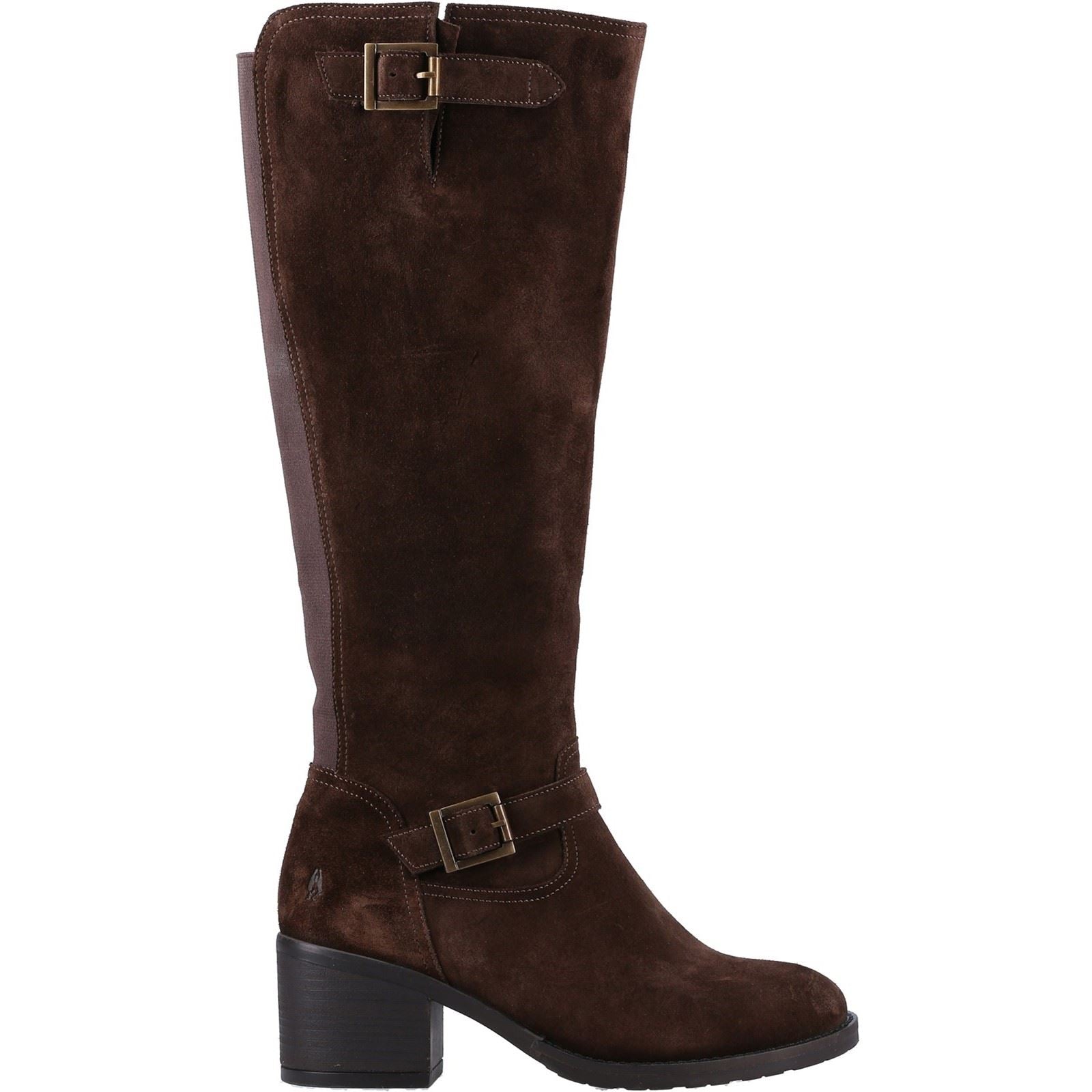 Hush Puppies Heidi Leder Damen Braune Wildlederstiefel