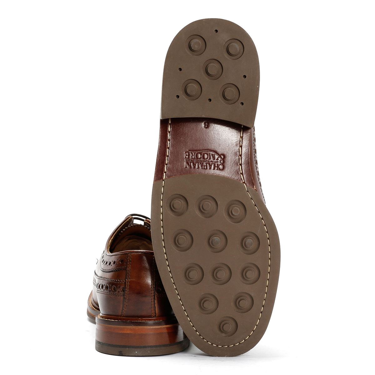Chapman & Moore Longwing Brogue Country Herren Leder Braune Schnürschuhe