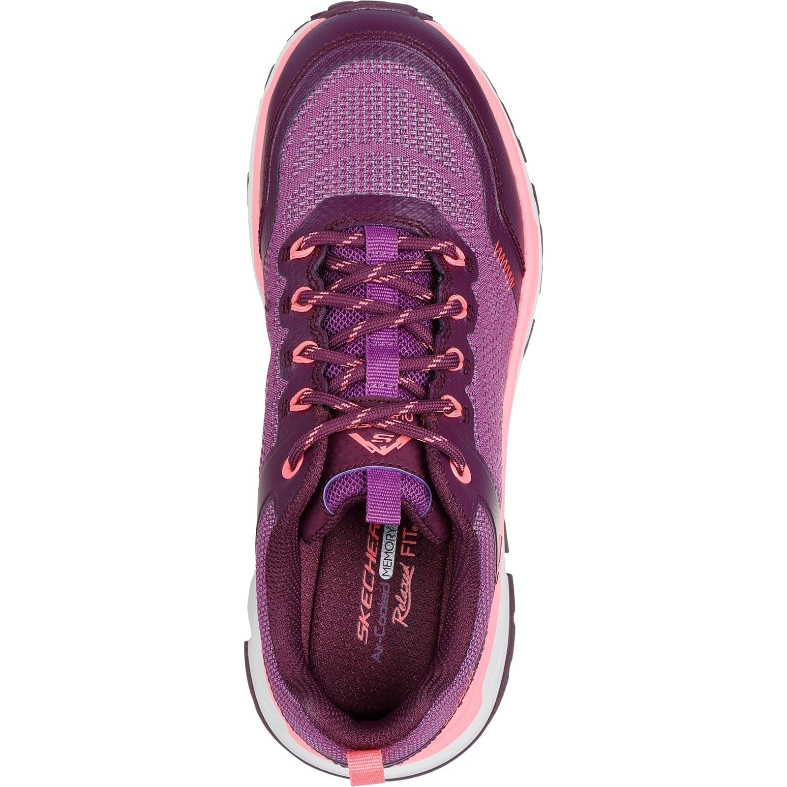 Skechers D'Lux Journey Marigold Synthetische Damen Wanderschuhe In Himbeerfarbe