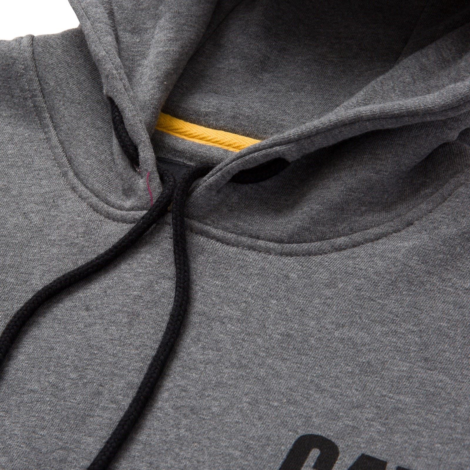 Caterpillar Trademark Banner Baumwoll Herren Graues Kapuzensweatshirt