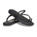 Crocs Miami Studded Toe Loop Thermoplastische Damen Schwarze Sandalen