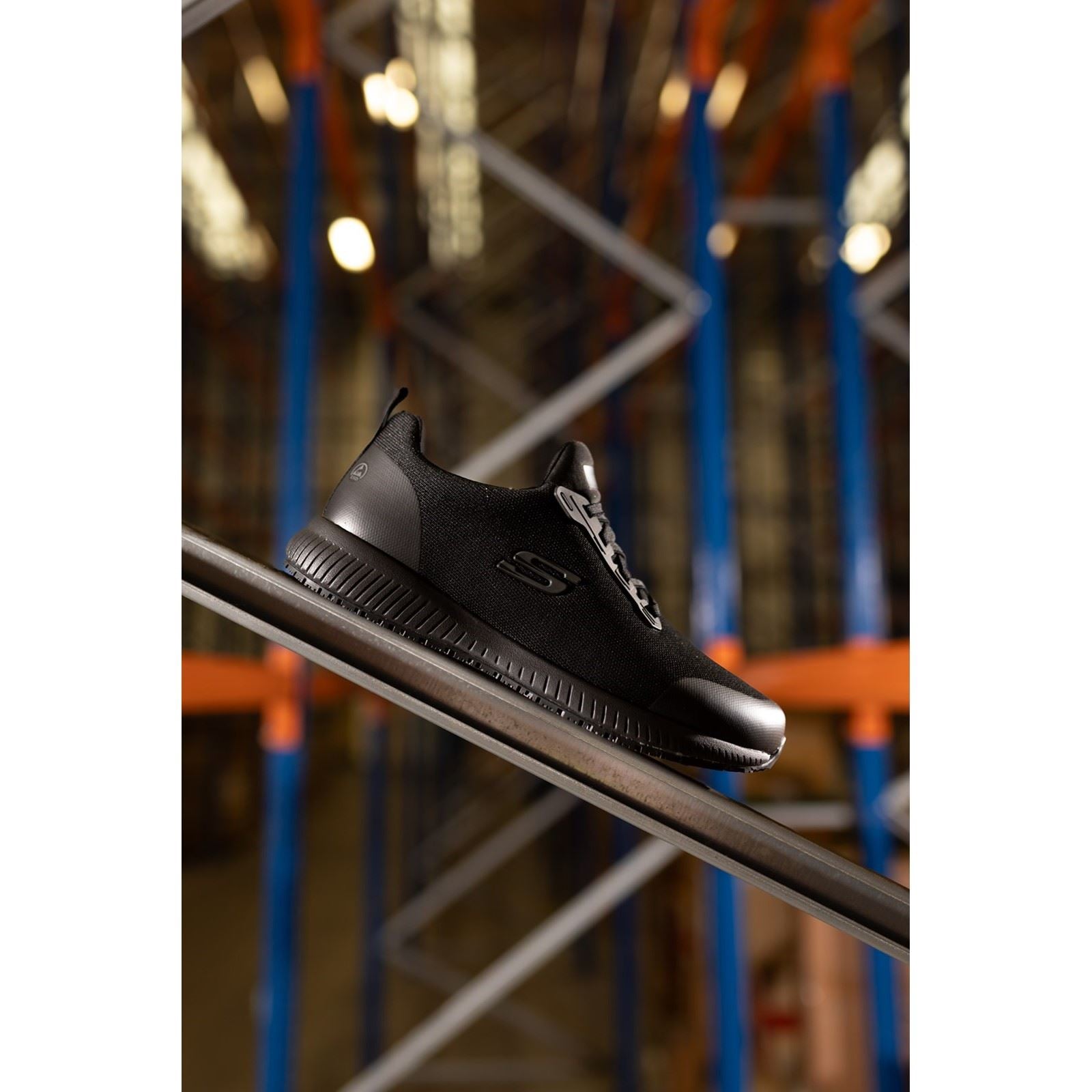 Skechers Workwear Squad SR Myton Textil Herren Schwarze Sicherheits-Sneaker