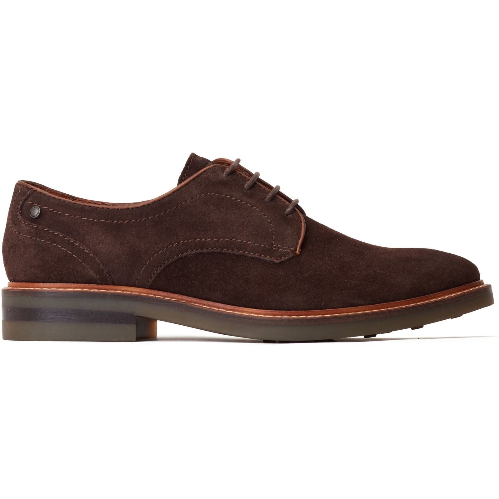 Base London Mawley Leder Herren Oxford Schuhe In Verbranntem Braun