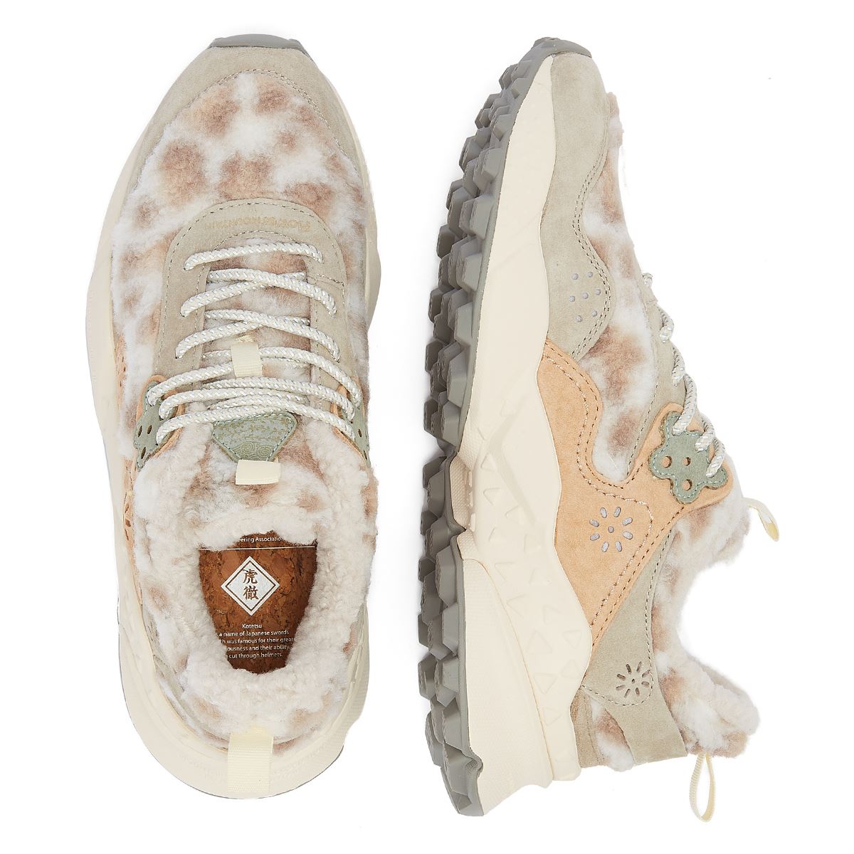 Flower Mountain Kotetsu Damen Graue Turnschuhe