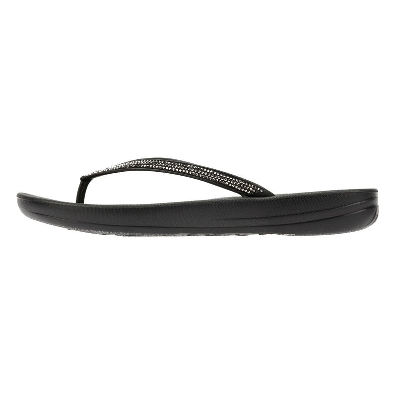 FitFlop Iqushion Sparkle Damen Schwarzgummi Zehentrenner
