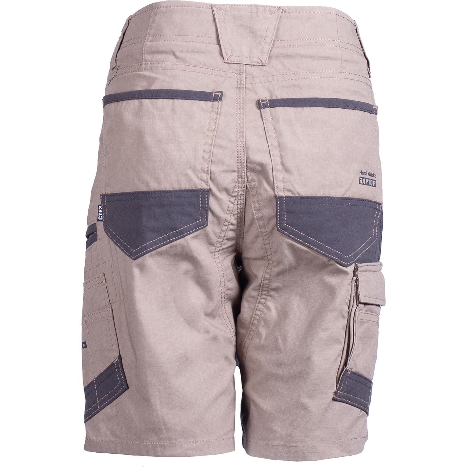 Hard Yakka Raptor Active Baumwoll Damen Tan Knielange Shorts