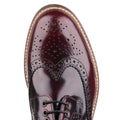 Base London Woburn Leder Herren Bordo Brogues Schuhe