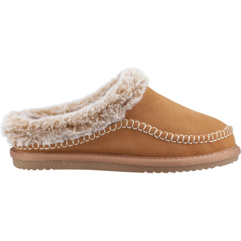 Hush Puppies Anika Damenhausschuhe aus Veloursleder in Tan