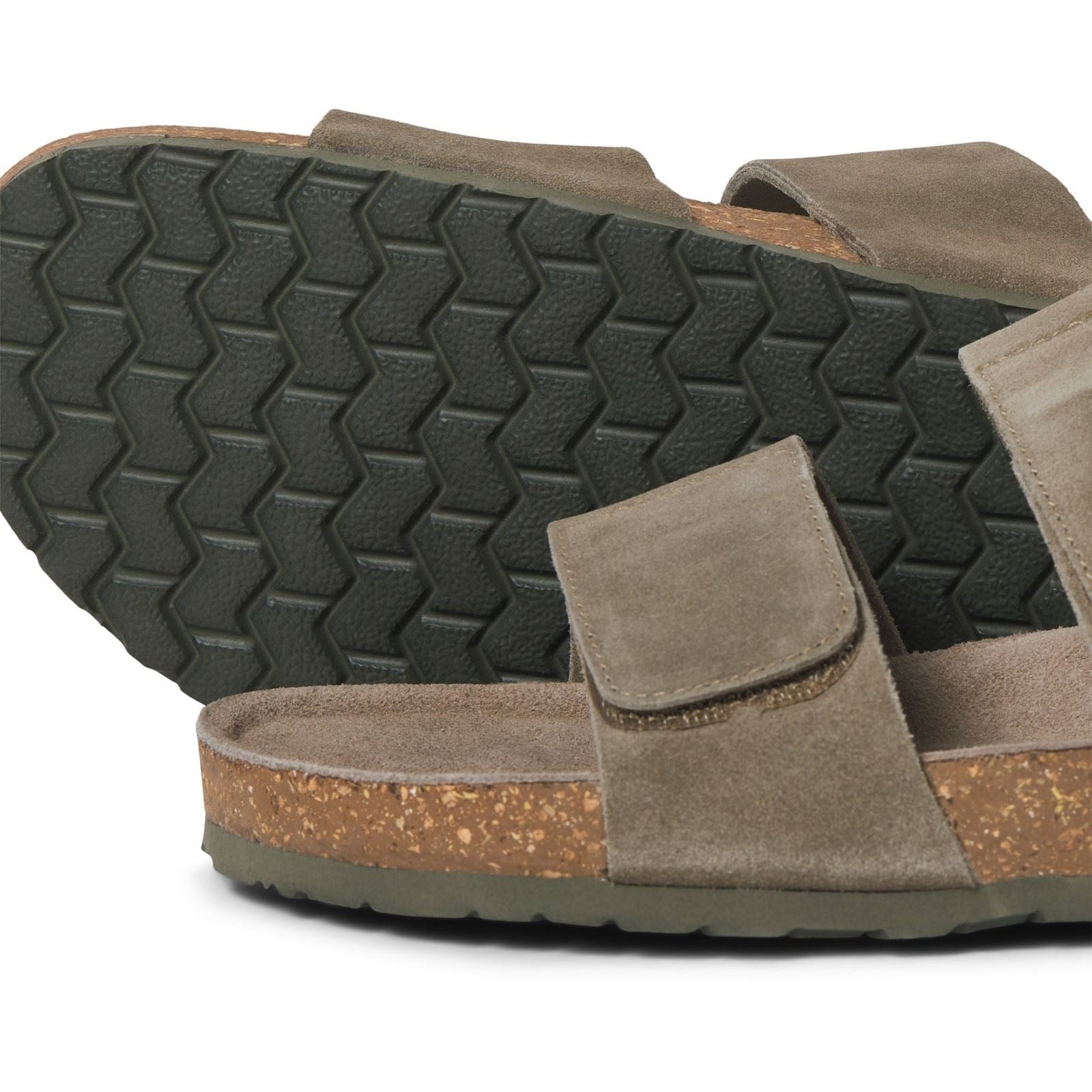 Jack & Jones Malta Wildleder Herren Martini Olive Sandalen
