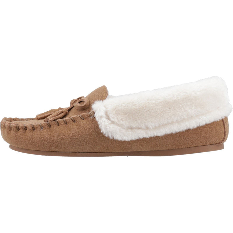 Hush Puppies Agnes Damenhausschuhe aus Veloursleder in Tan