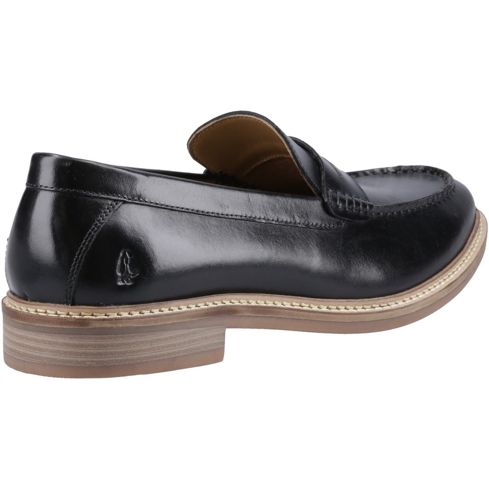 Hush Puppies Benedict Herrenschwarze Lederslipper