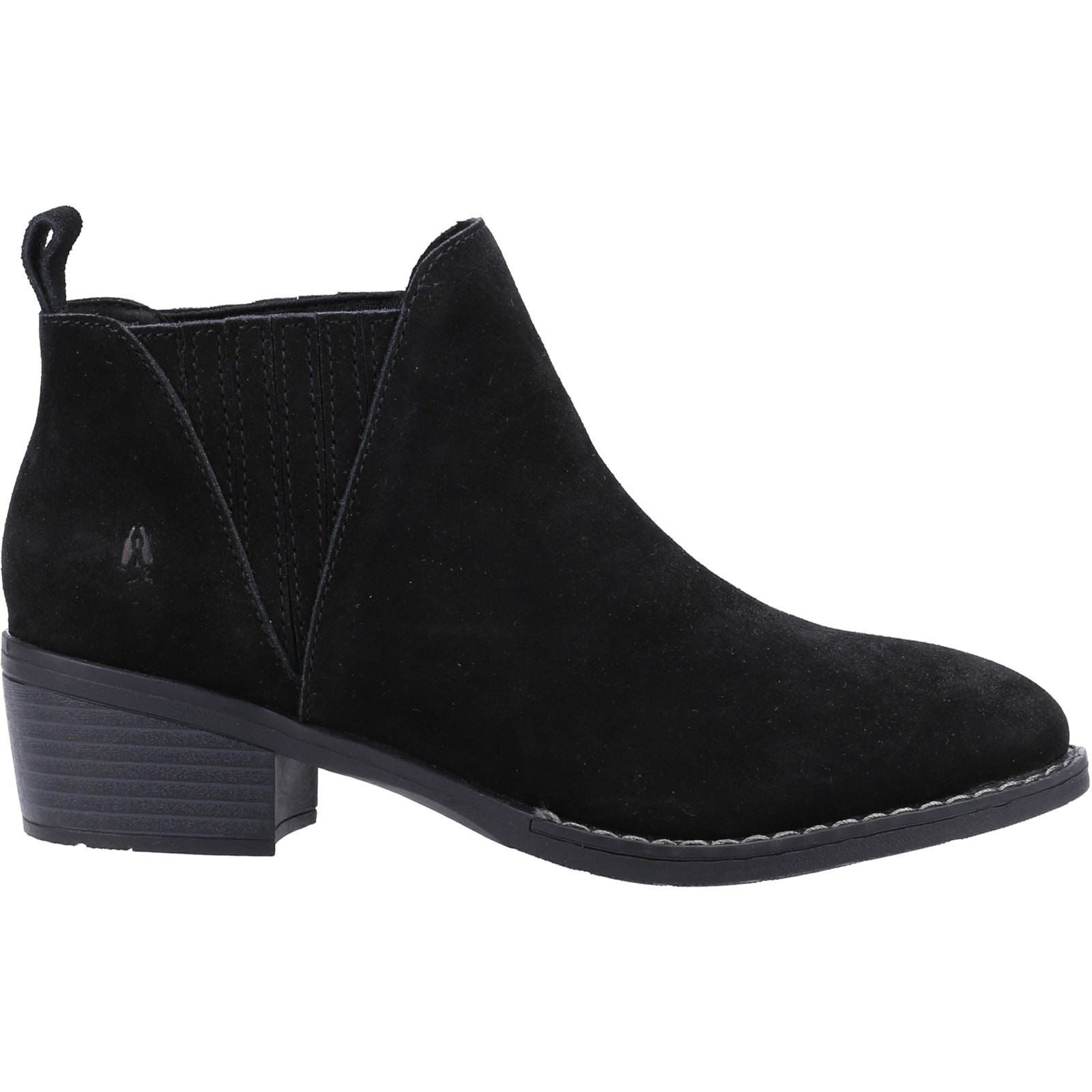 Hush Puppies Isobel Damenlederstiefel In Schwarz