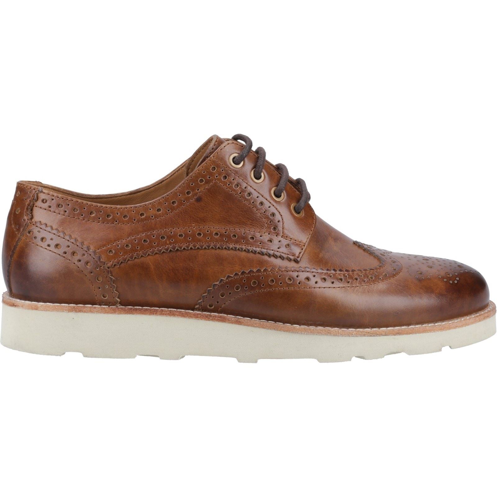 Hush Puppies Kendrick Herren Brogues Schuhe Aus Braunem Leder