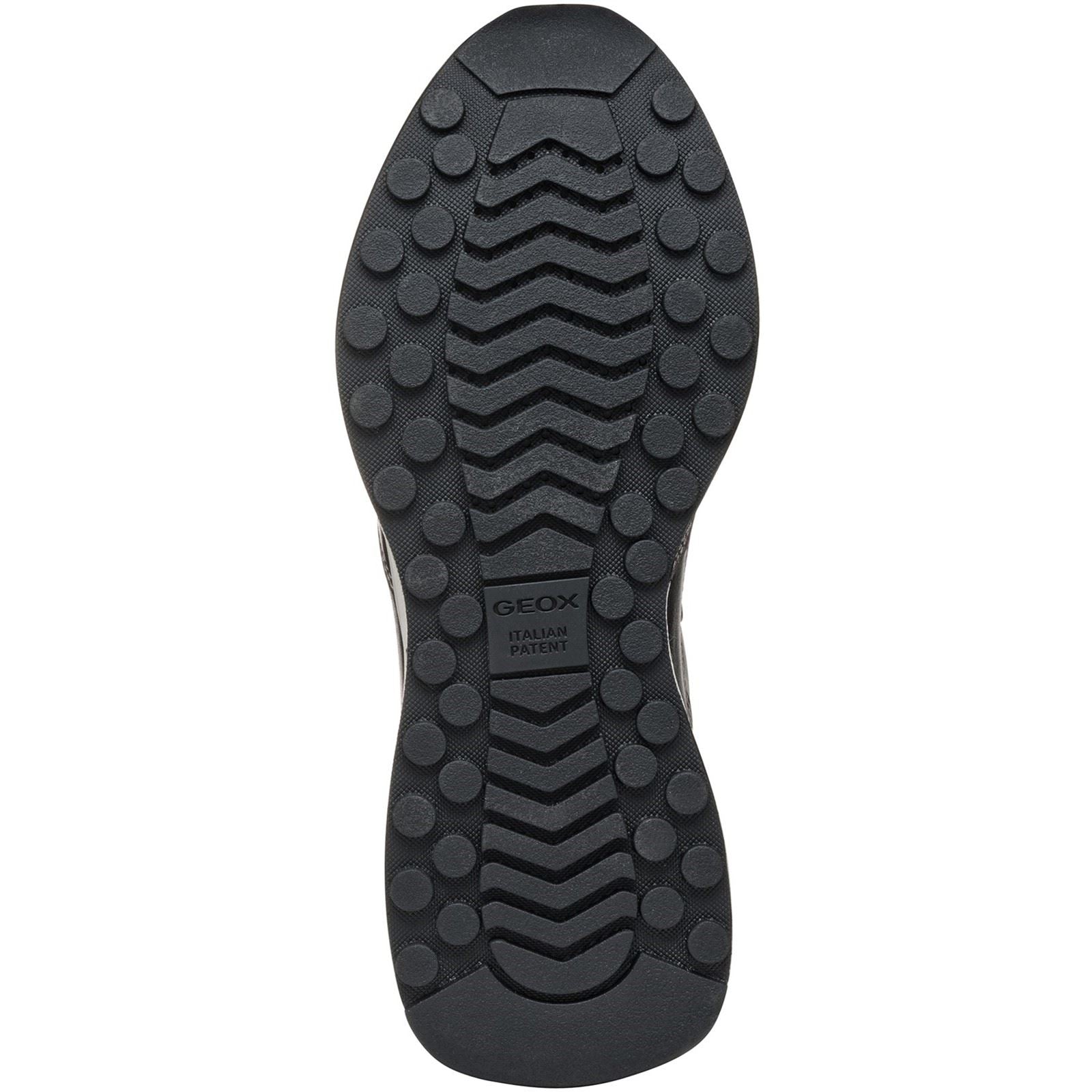 Geox D Amabel A Leder Damen Gun Sneakers