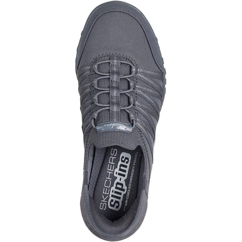 Skechers Breathe Easy Roll With Me Damen Stoff Sneaker In Anthrazit