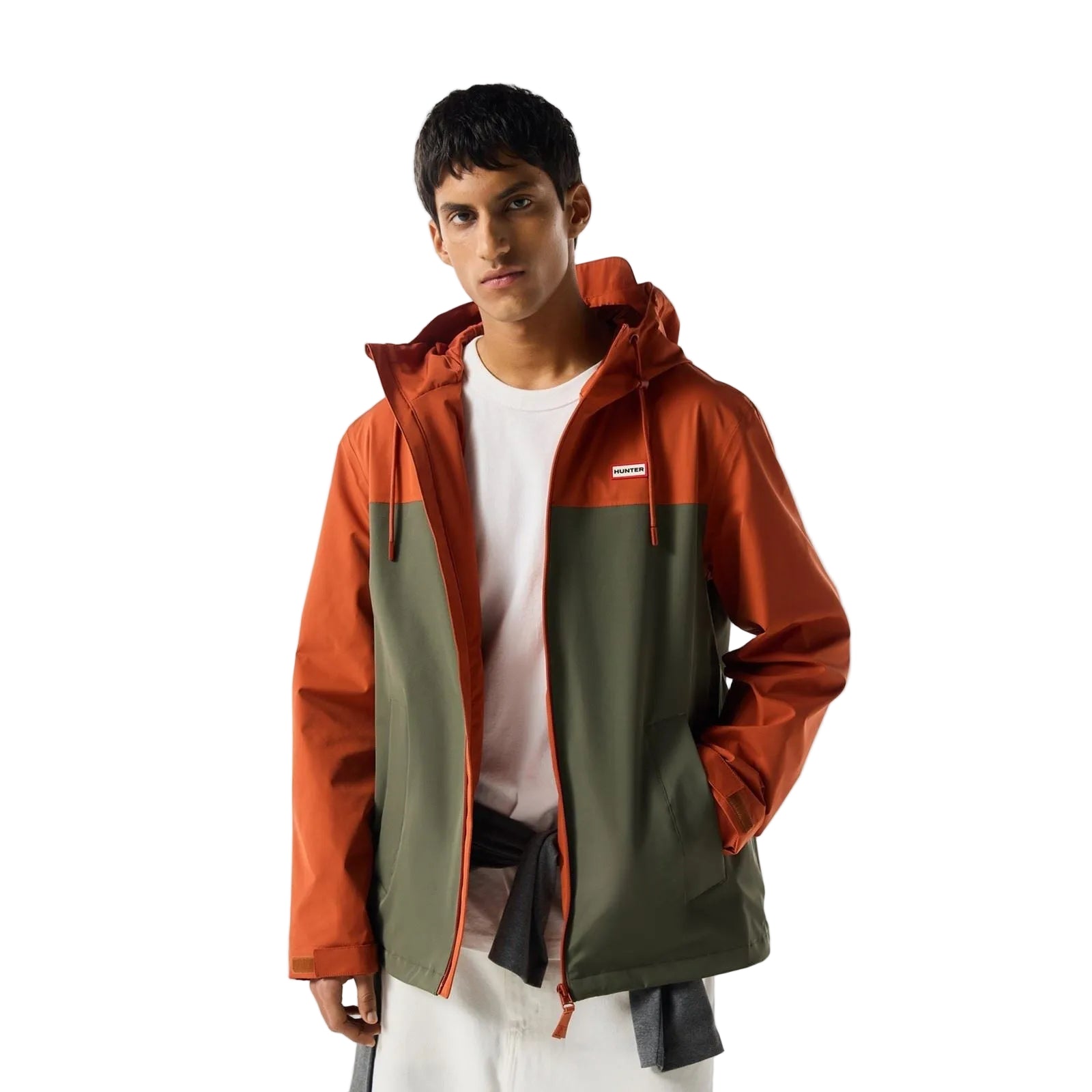 Hunter Original Mens Block Waterproof Herren Rote Regenjacke