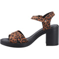 Hush Puppies Georgia Damen Sandalen Aus Leder Mit Leopardenmuster