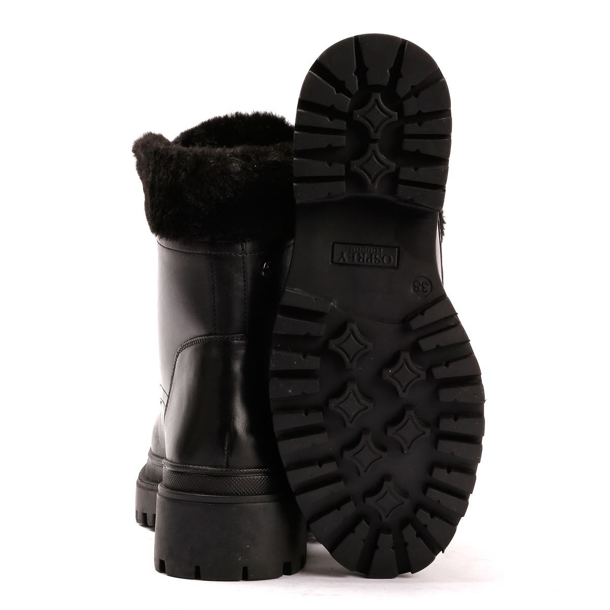 Osprey London The Budapest Leder Damen Schwarze Stiefel